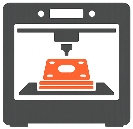 A 3D printer printing a red object with a black base on a black print bed.