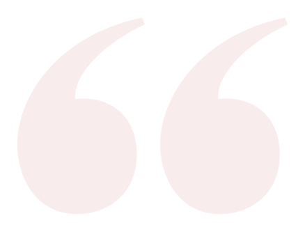 Pink quotation marks.