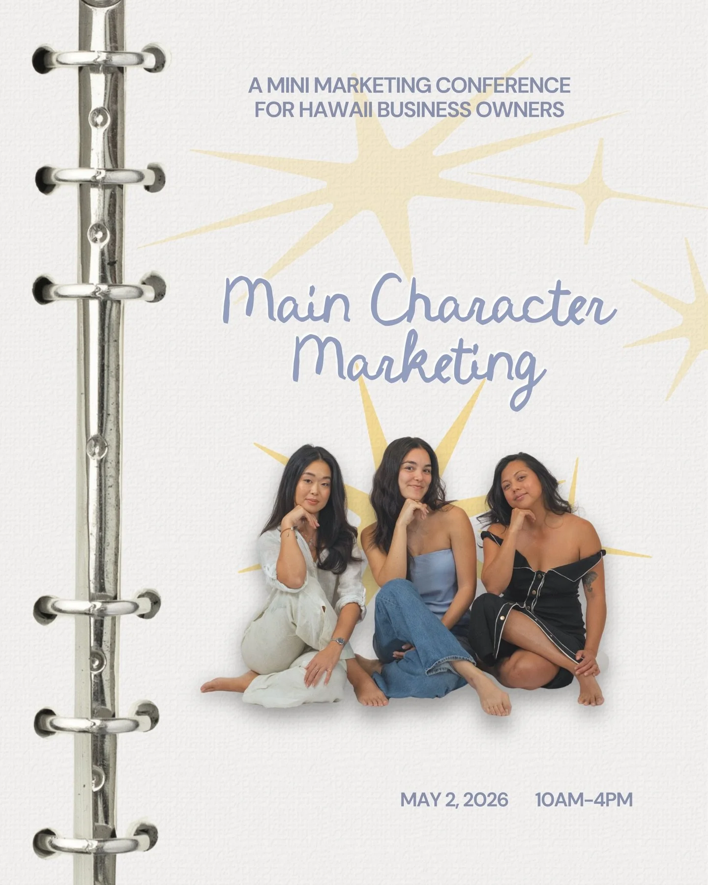 Every business owner needs this&hellip; I pinky promise ✨

May 2 is our Main Character Marketing event with 10 spots left. 

A full day of marketing, education and networking for business owners in Hawaii.

We&rsquo;re including elevated, professiona