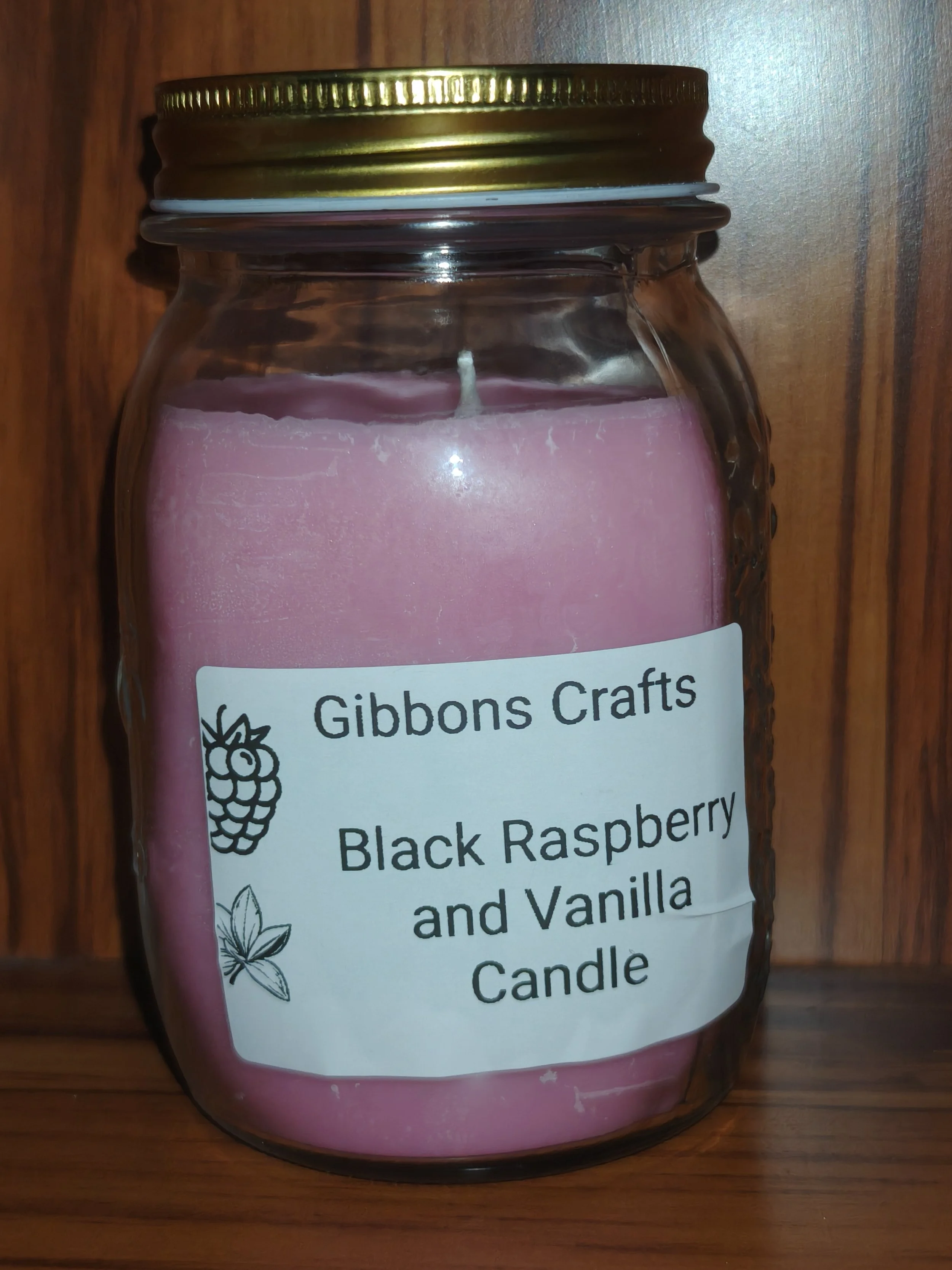 Jar Candle - Black Raspberry and Vanilla Scented