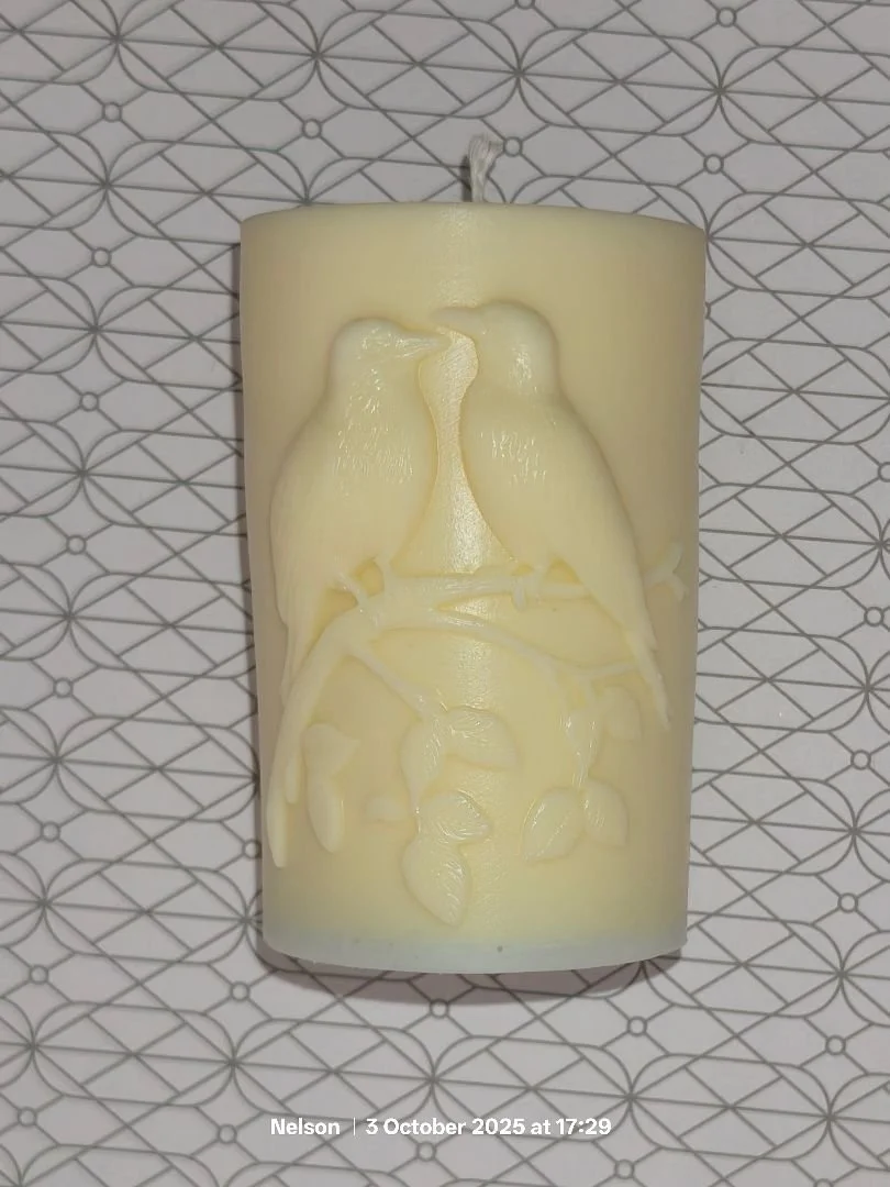 Crow Pillar Candle