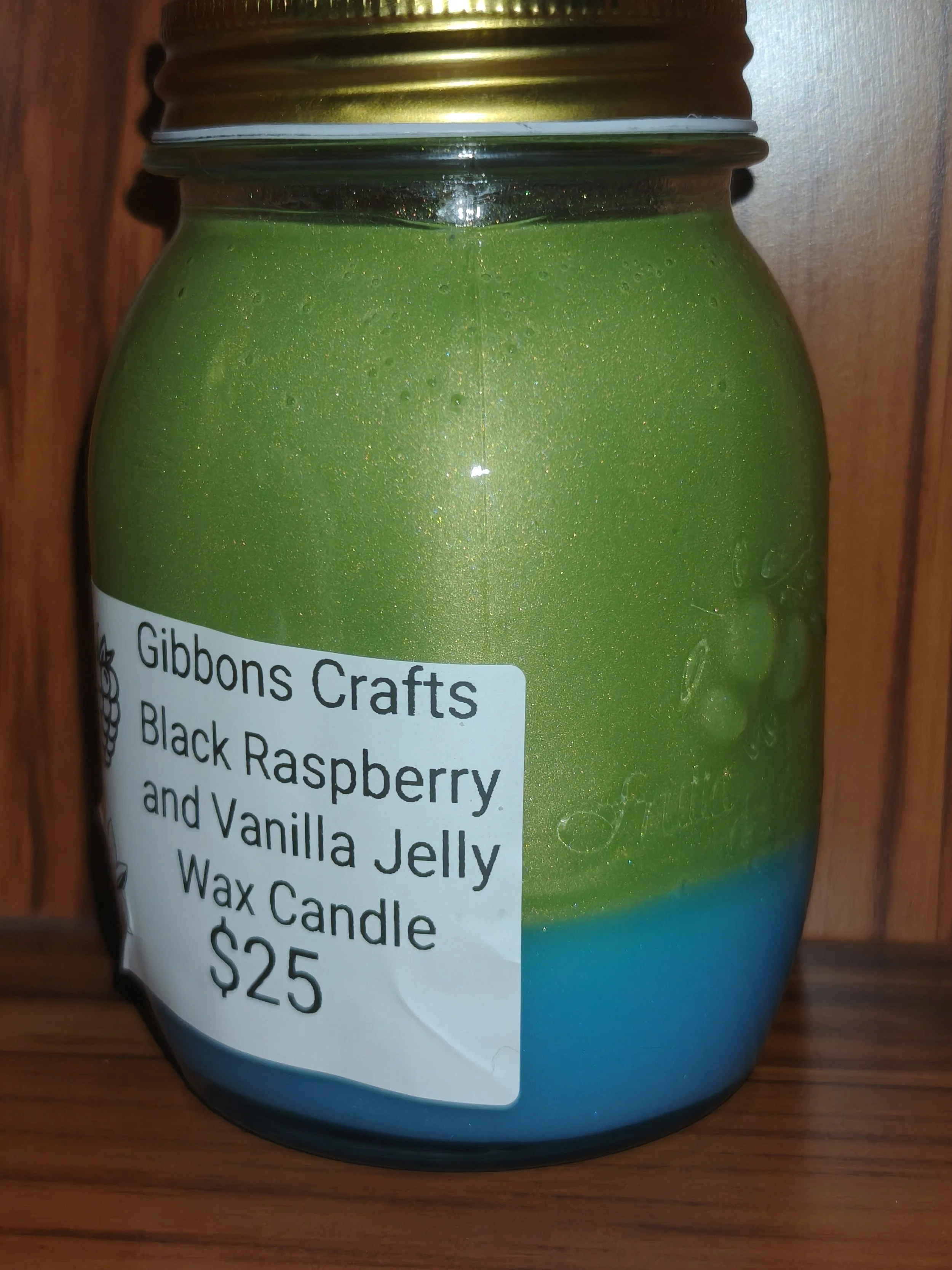 Black Raspberry and Vanilla Jelly Wax Candle