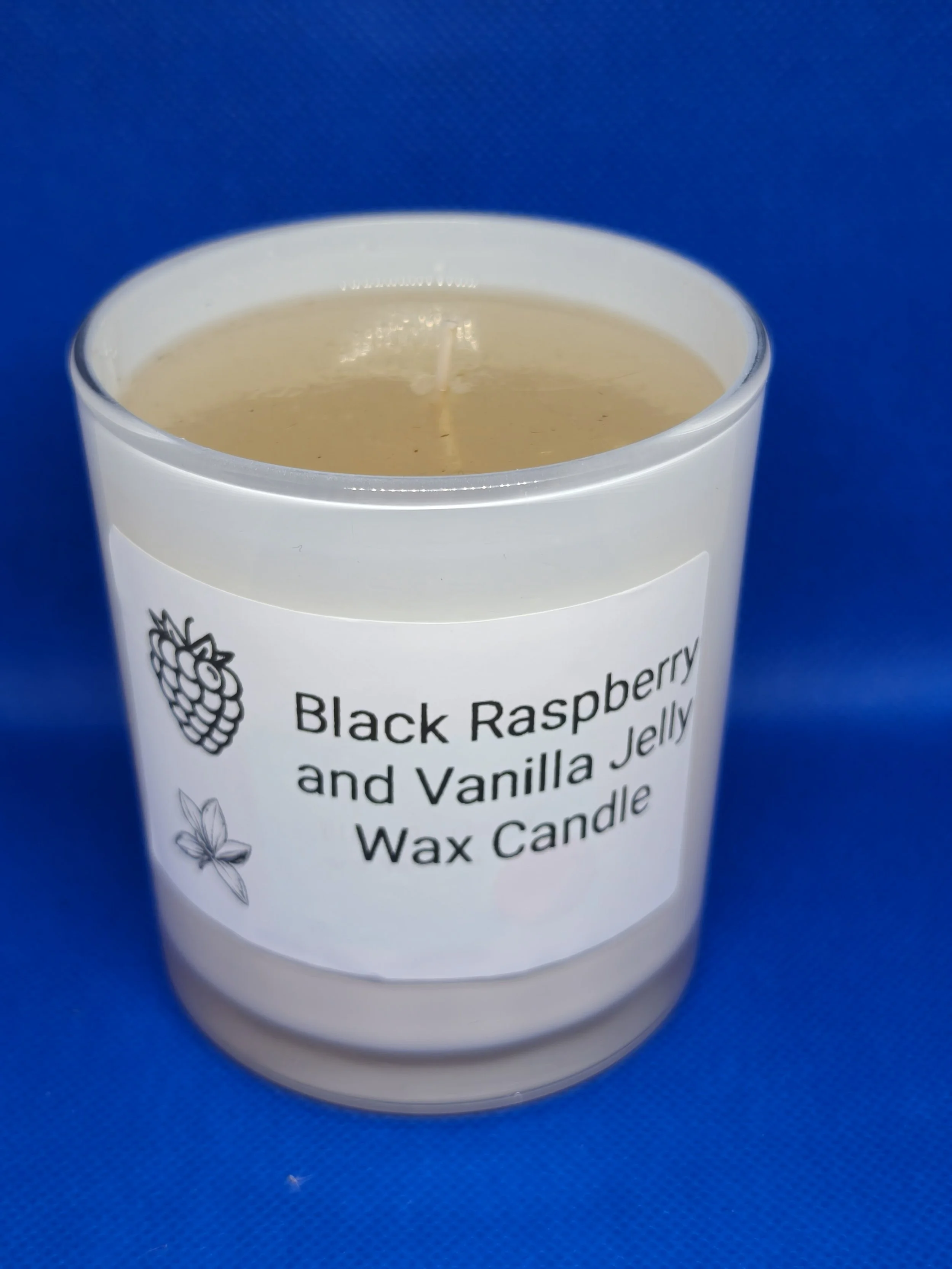 Black Raspberry and Vanilla Scented Jelly Wax Candle