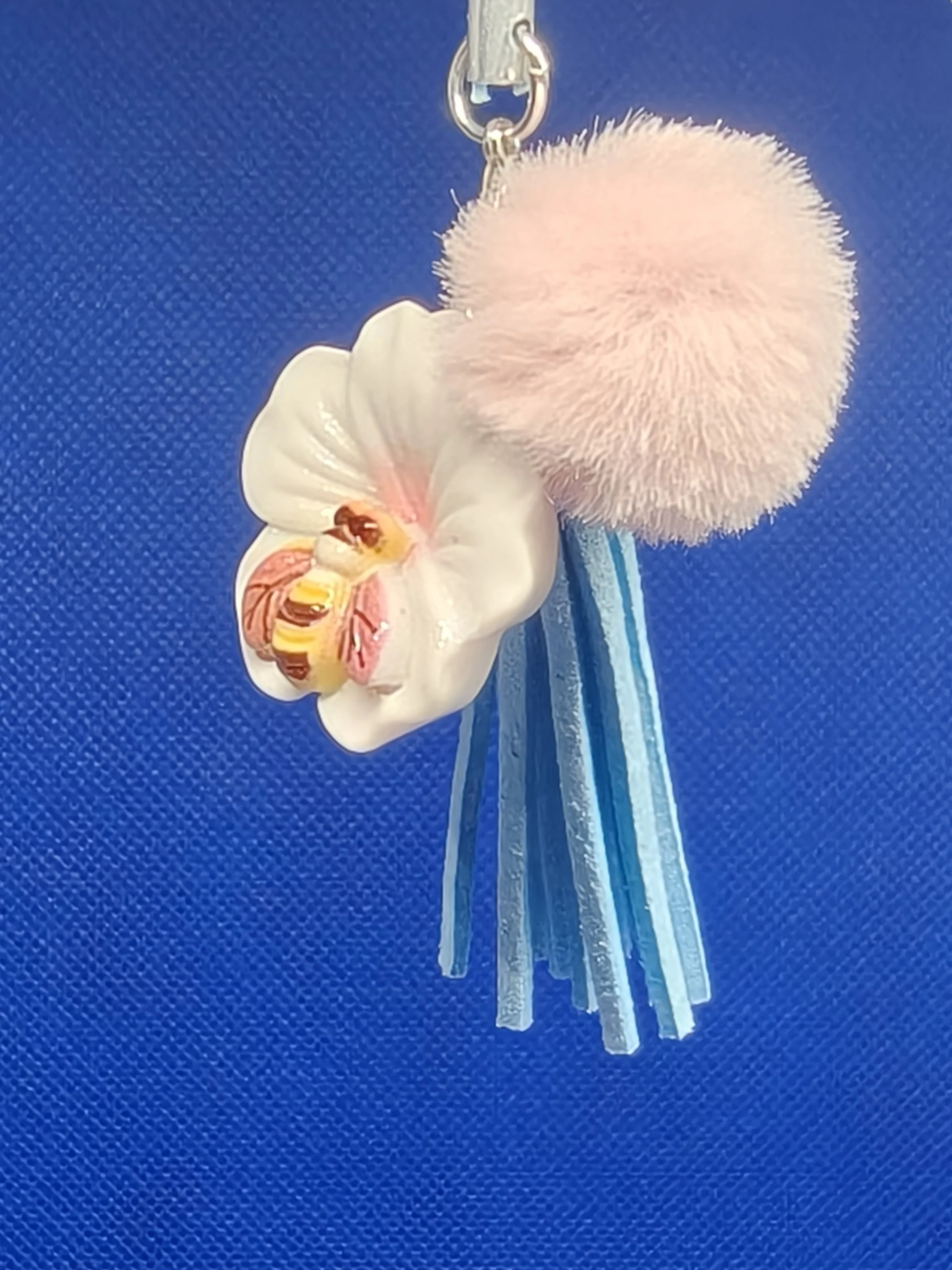 Trans Flag Inspired Bag Charm