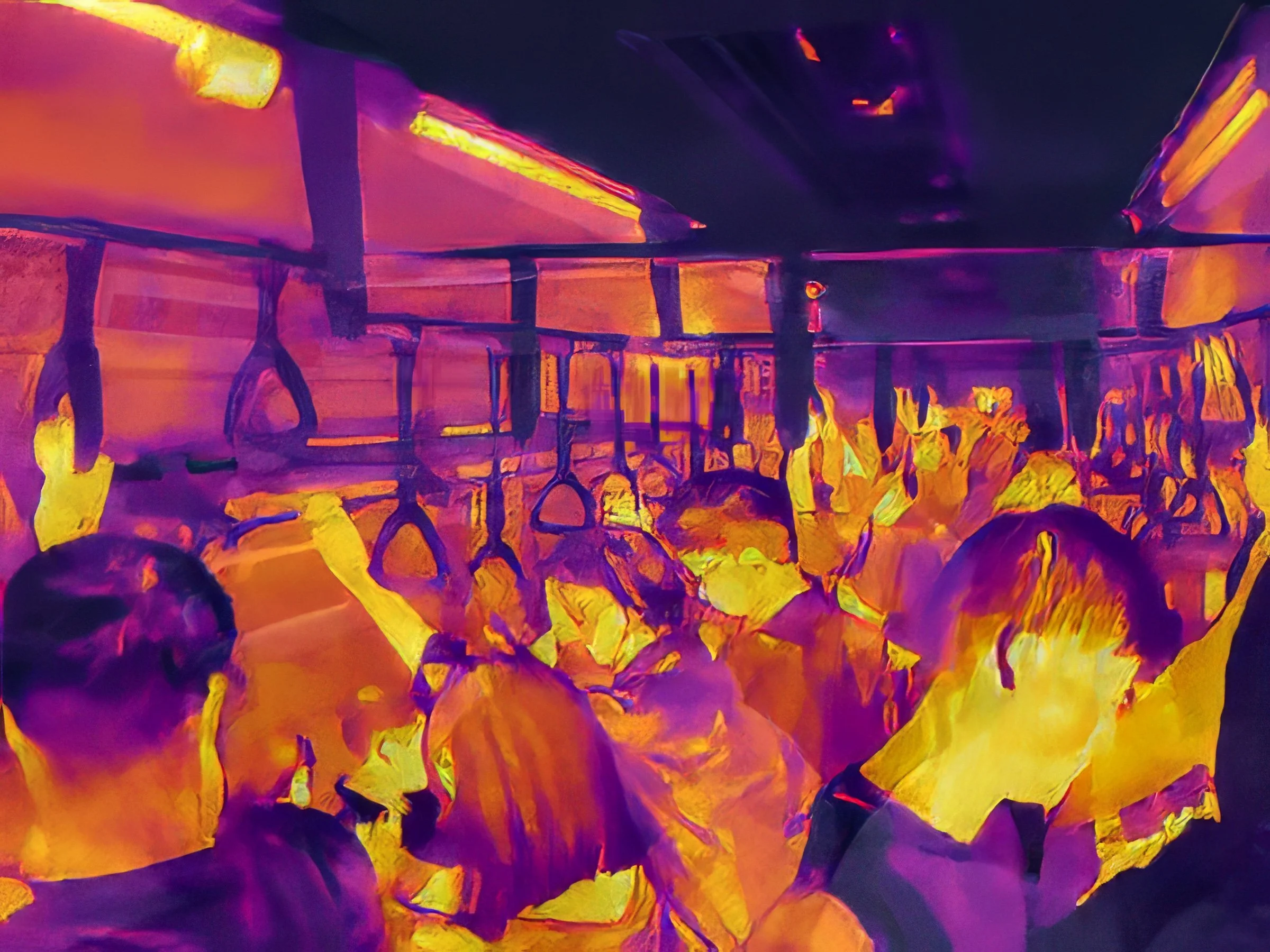 Thermal image in a Tokyo train subway