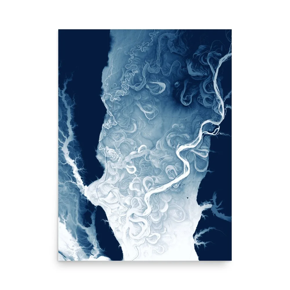 St. Francis River Art Print in Indigo