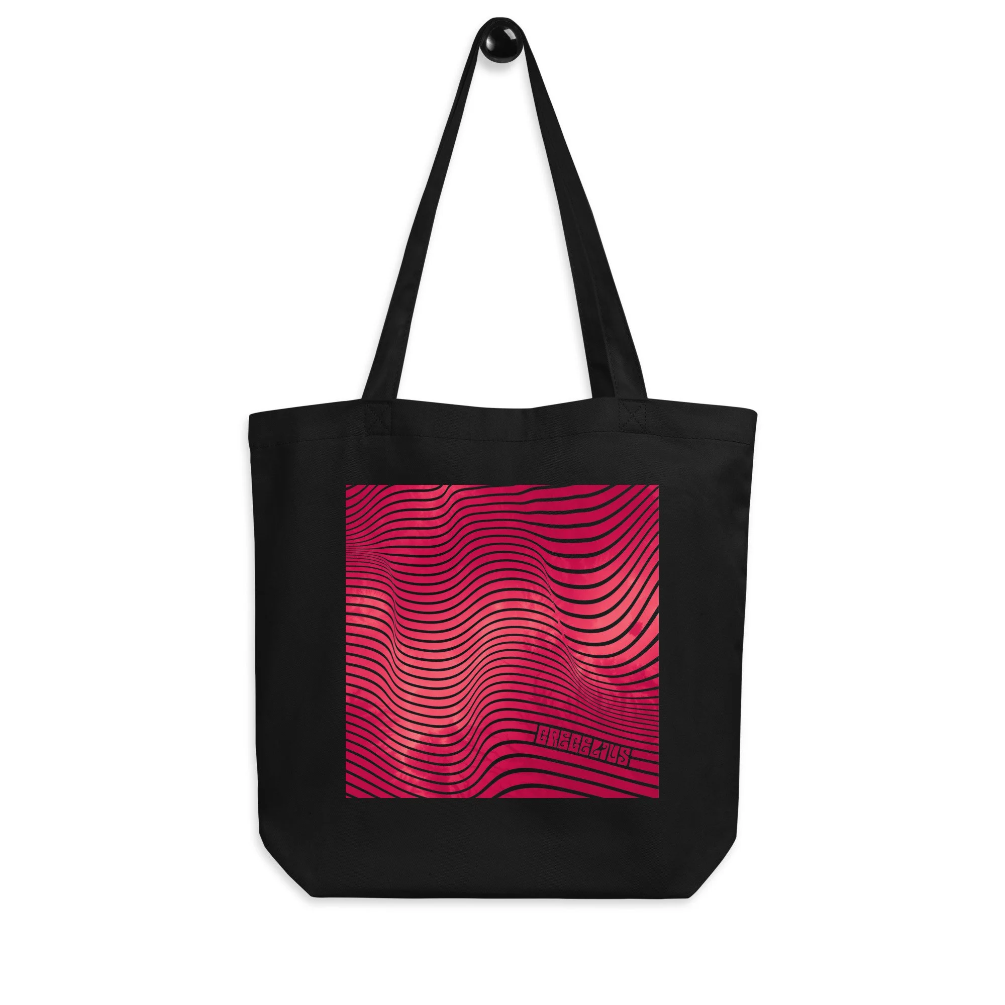 Crecelius: Drift Black Cotton Tote Bag