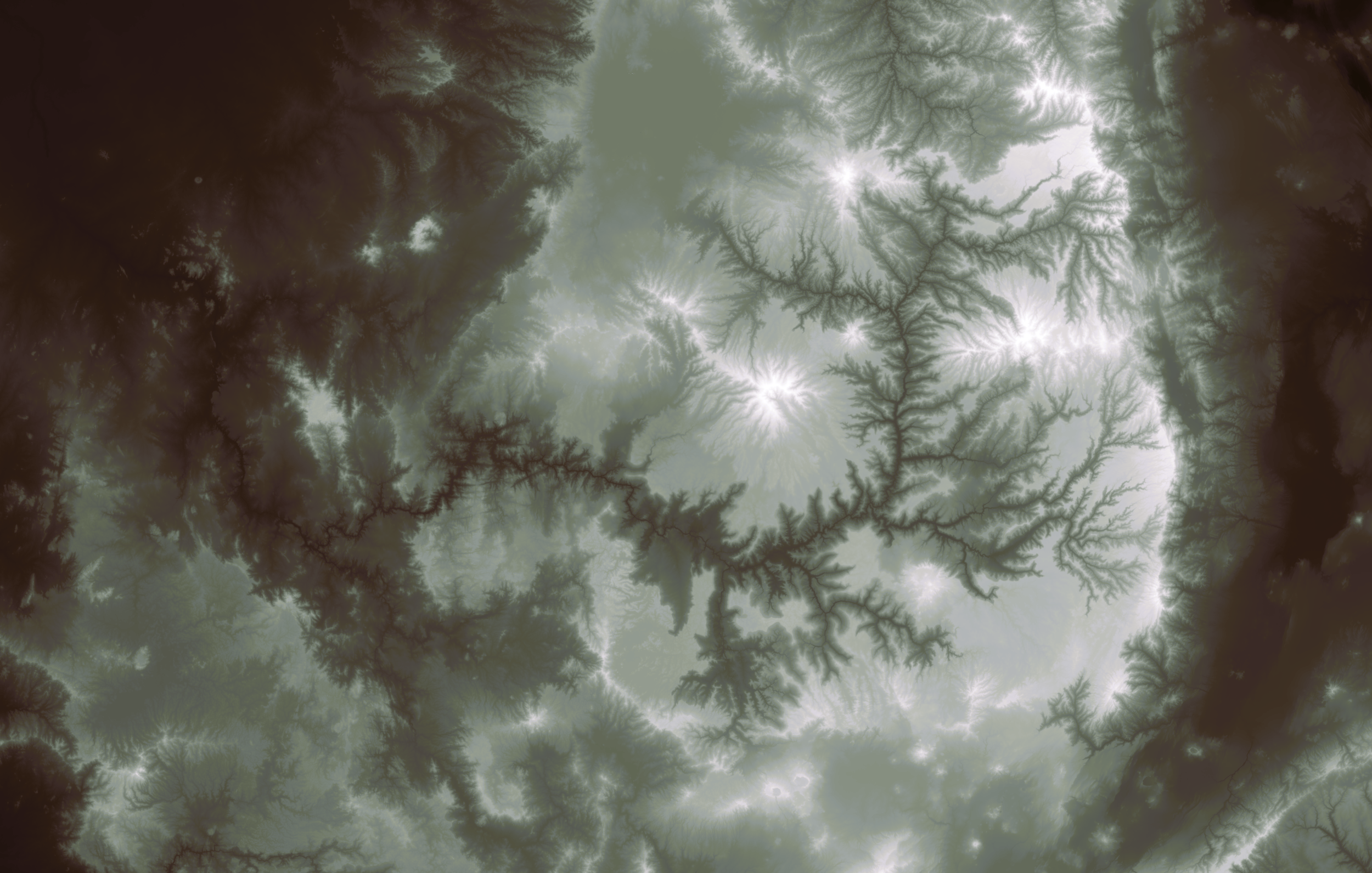 Abstract image created by Chris Crecelius using natural elevation data