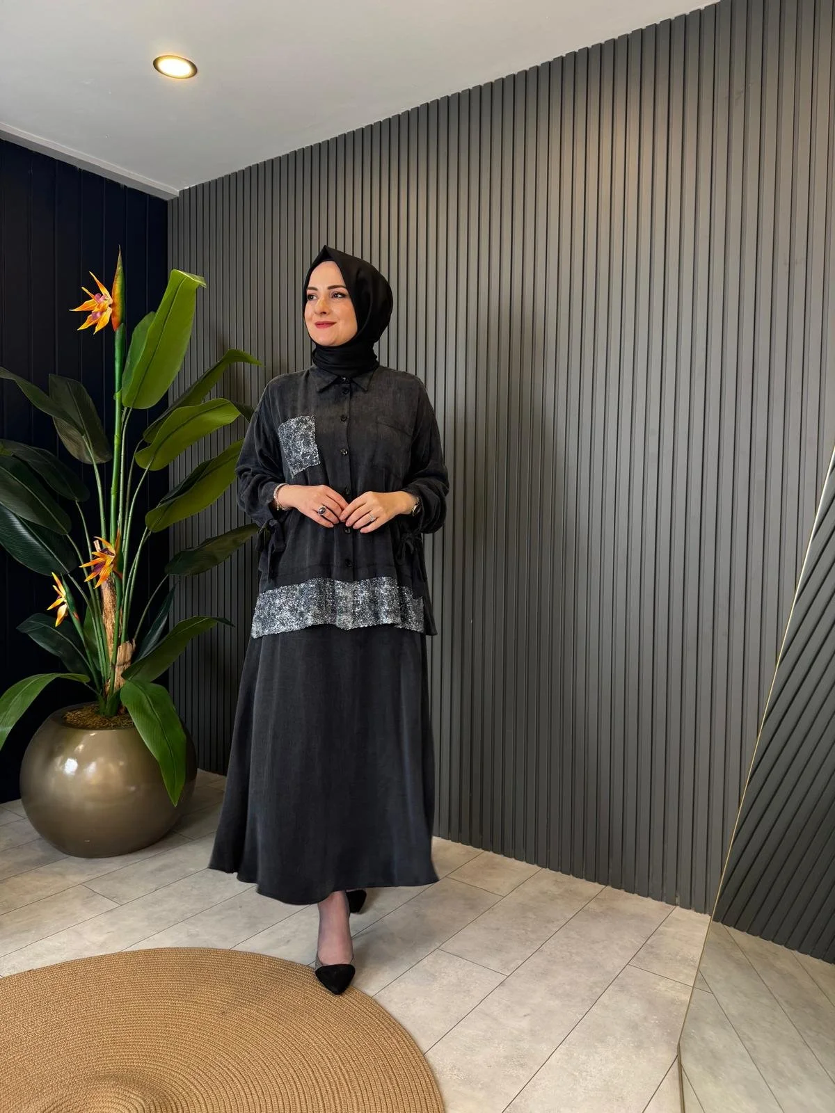 Sequin-embellished Cupra Set