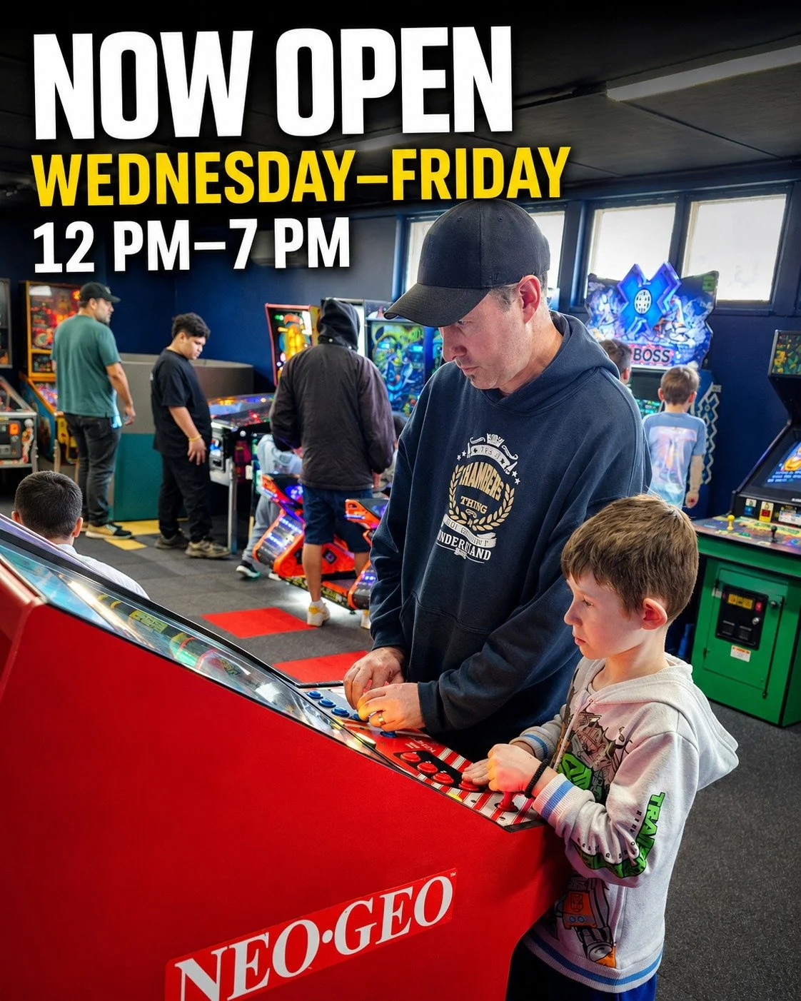 More time to play during the week. 🎮

We&rsquo;re trialling extra opening hours at DropBear HQ:

**Wednesday&ndash;Friday**
**12 pm&ndash;7 pm**

**Saturday 11 am-7 pm**

**Sunday 1:30 pm-7 pm**

Come in after school, bring a mate, challenge the fam