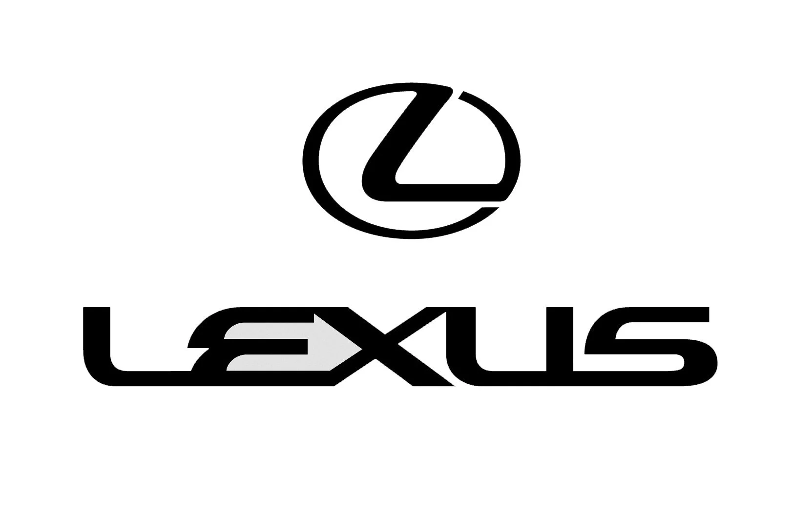 Black Lexus logo with stylized text and emblem on a white background.