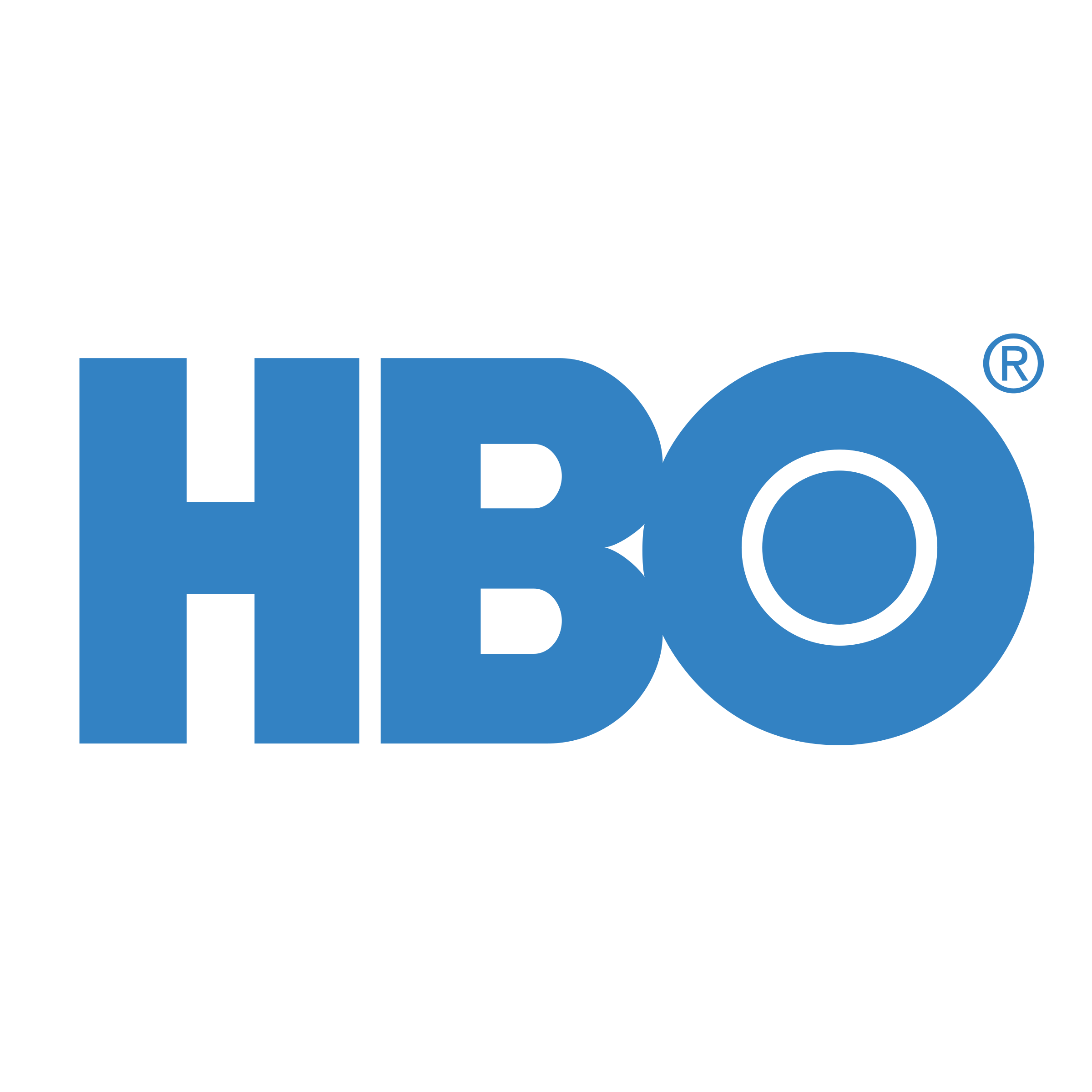 HBO logo in blue text on a black background