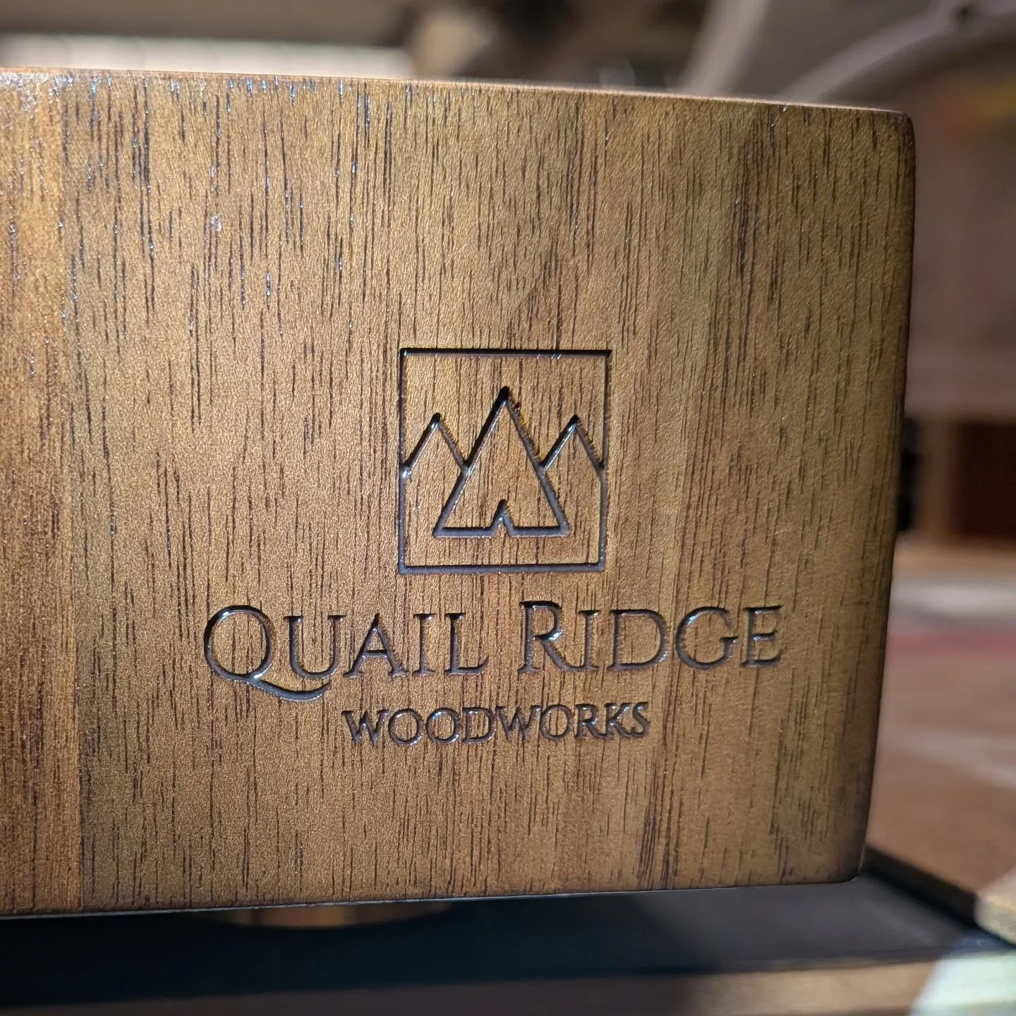 Details matter. 📐 Logo laser-etched to perfection.

Huge thanks to the @xtool.official F2 for making the Quail Ridge Woodworks logo look this sharp.

​#Woodworking #LaserEngraved #ShopLife #quailridgewoodworks #xtool