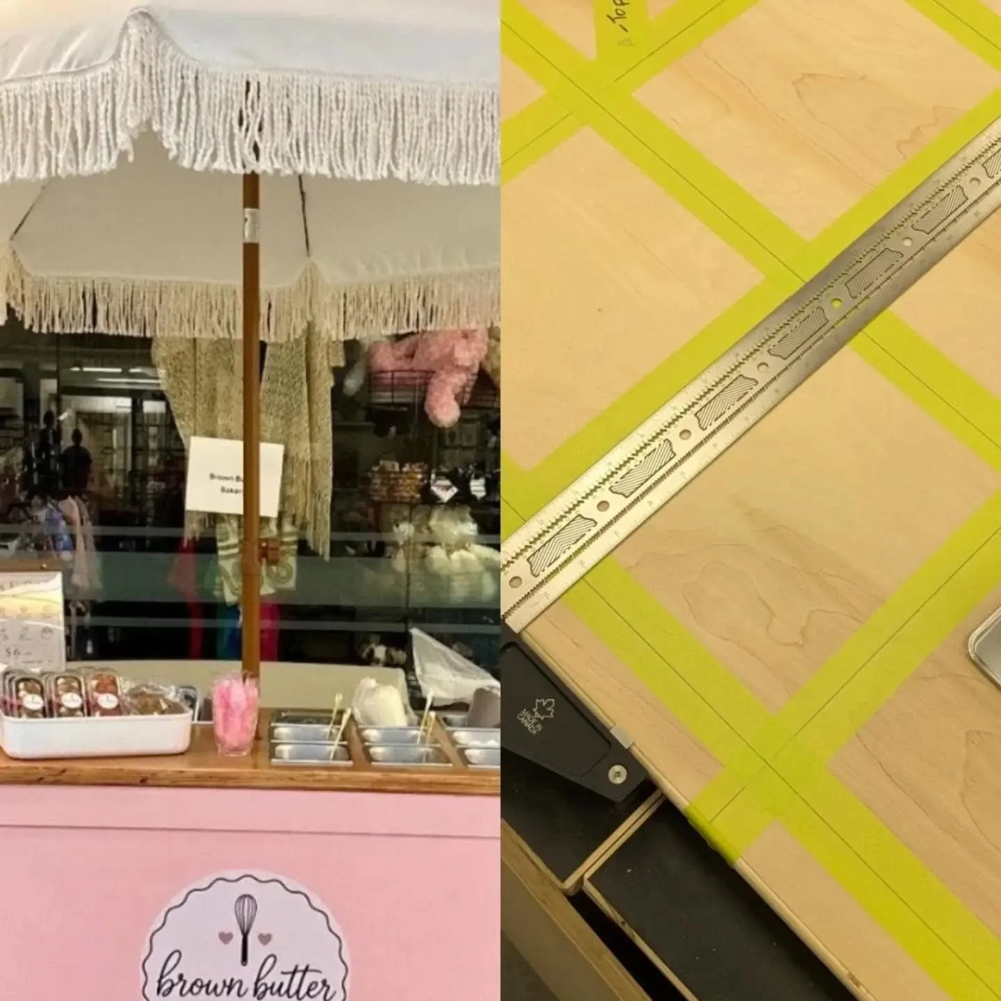 From green tape &amp; layout lines to a custom setup in action. 📐➡️🛒

The team at @brownbutterbakerylondon reached out needing a custom cart setup to house all the icing, sprinkles, and toppings for their cake-decorating station. I took care of sou