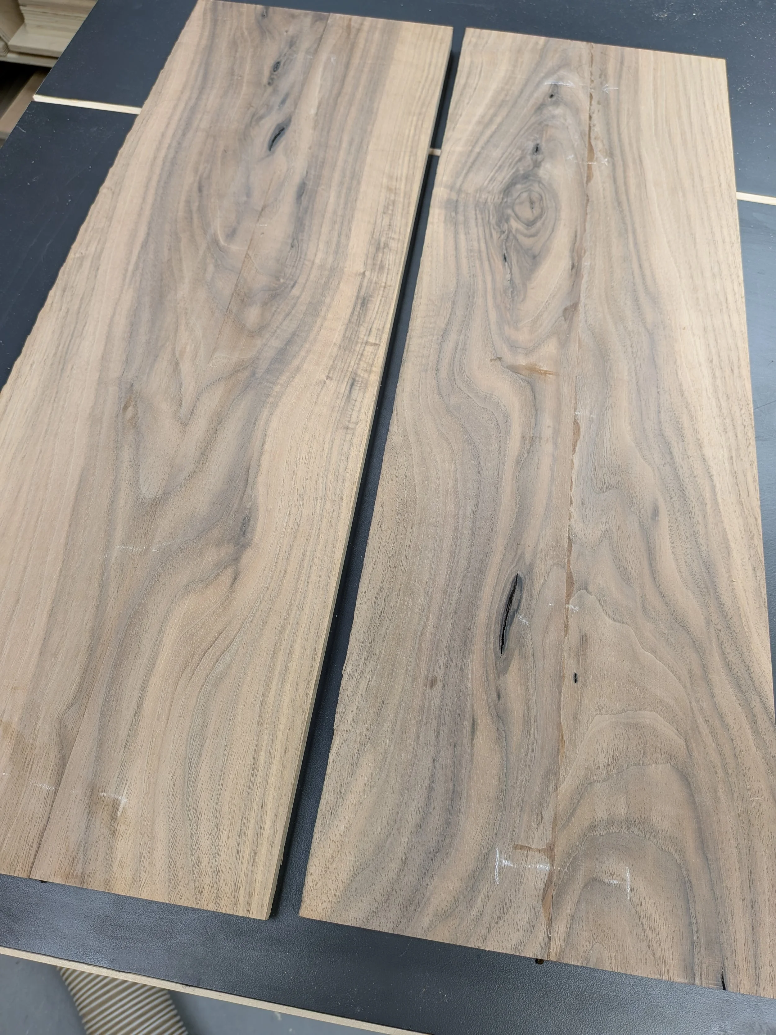 North American hardwood boards prepared for furniture making