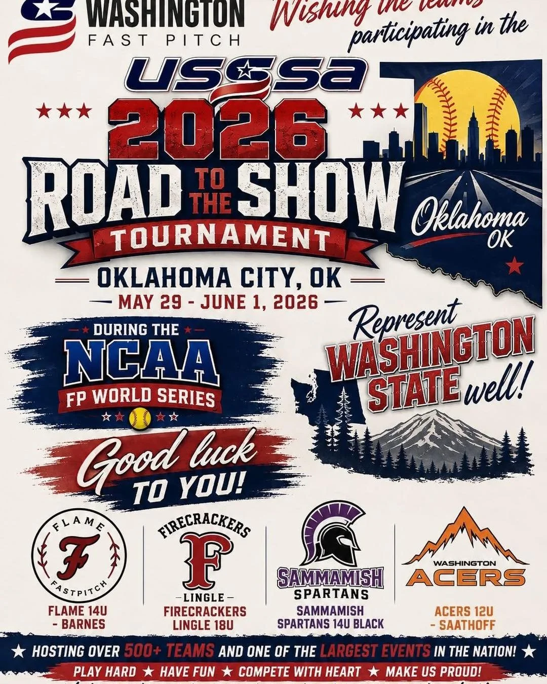 OKC, get ready for @flamefastpitchbarnes 🥎✨

This fiery group is heading to the USSSA Road to the Show tournament during Women&rsquo;s College World Series week and couldn&rsquo;t be more excited for this opportunity. Competing against teams from ar