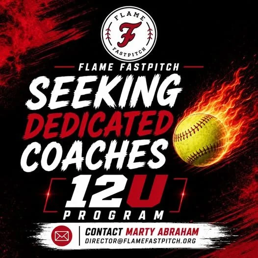 🥎 Interested in coaching? 
Flame Fastpitch is seeking dedicated coaches to help lead and develop the next generation of athletes.
Join a coaching staff that includes former Division I athletes, high school coaches, longtime youth sports volunteers, 