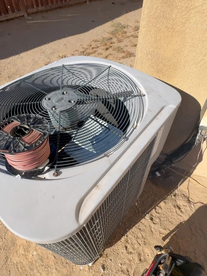 In this job I got called out to inspect thermostat wire that was chewed up by the dogs. So I went out and found the thermostat wire to be mangled up and torn from the unit so I spliced new thermostat wires together to make a new connection and all wa