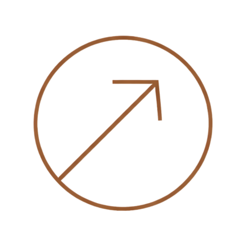 An upward-pointing arrow inside a circle.