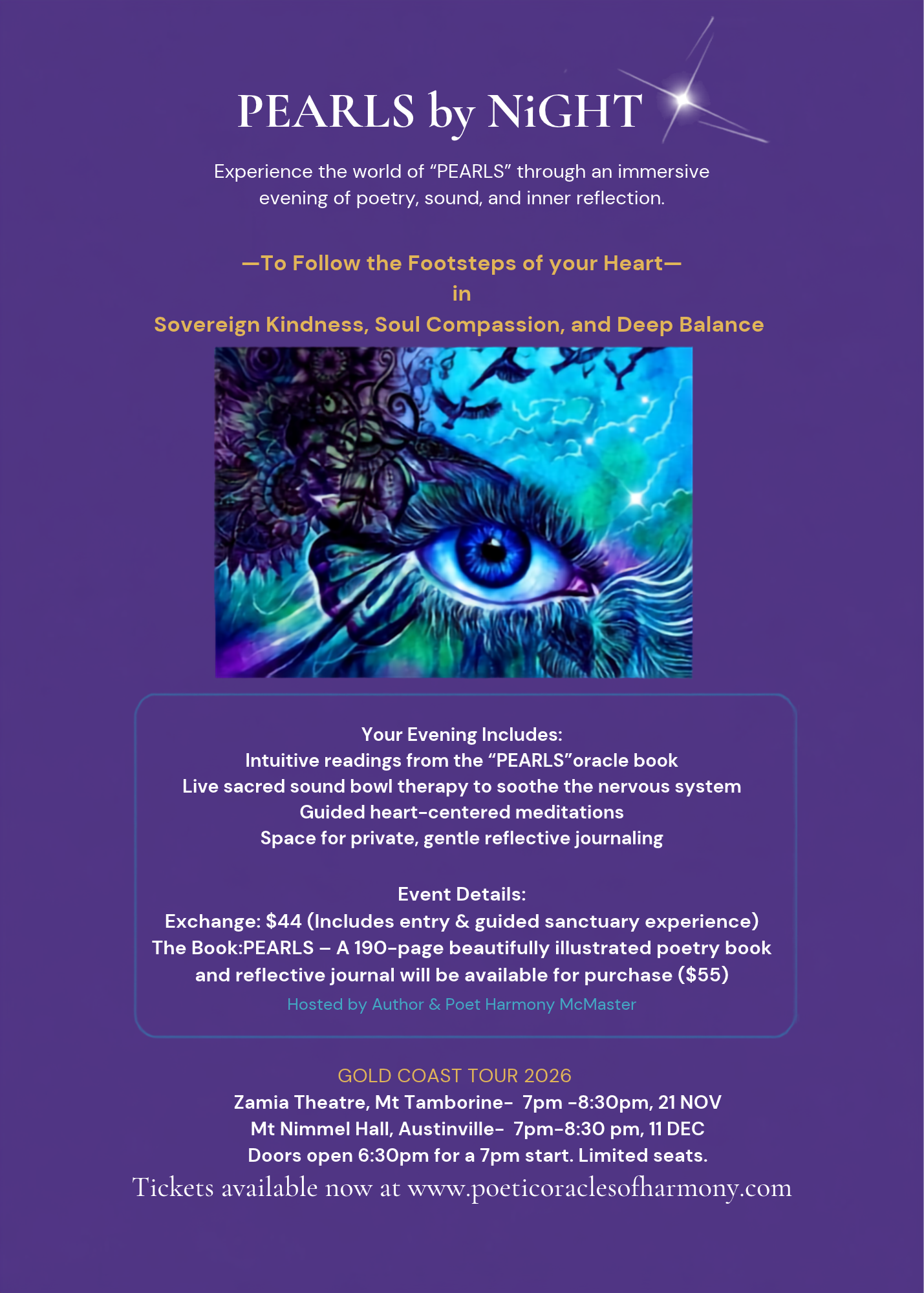 PEARLS by NiGHT - Mt Tamborine, Sat 21 Nov, 7pm