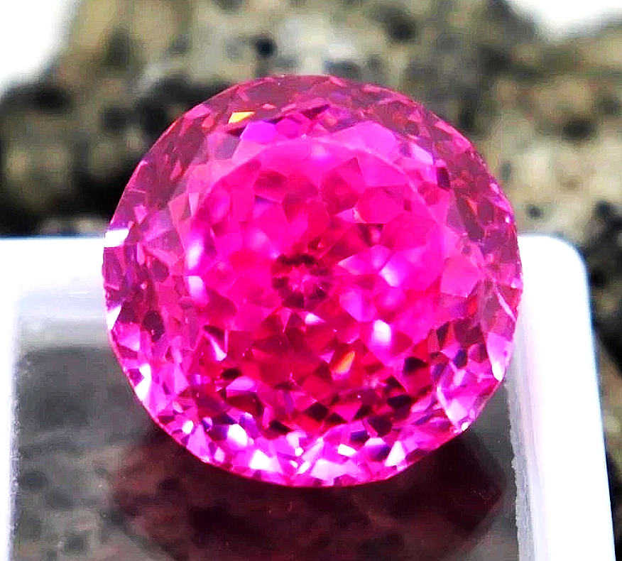 Pink Round Star Cut Natural Zircon