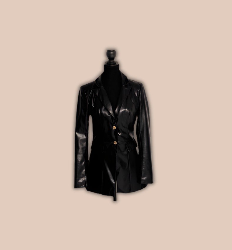 Black Leather Blazer