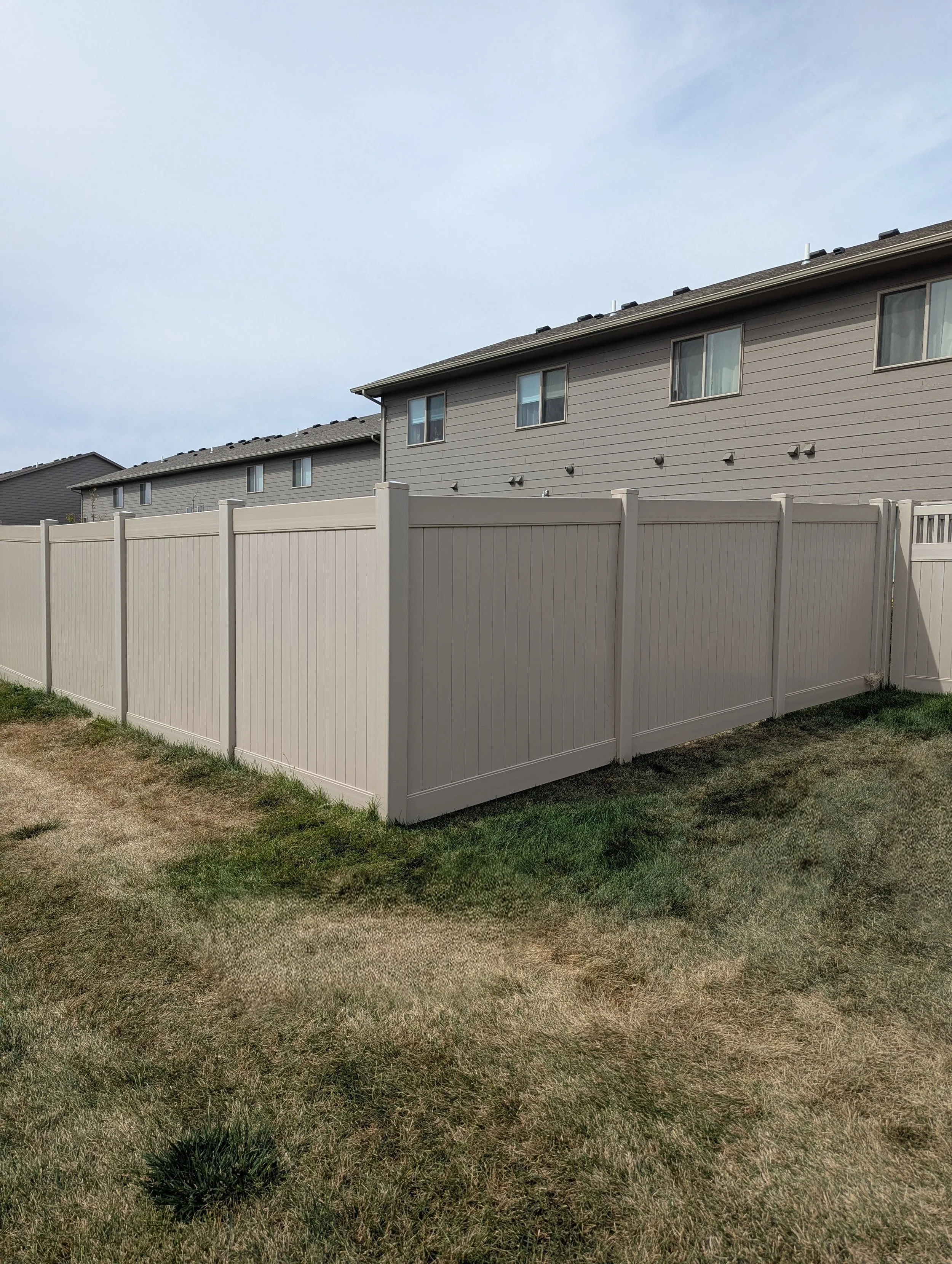 6 ft vinyl privacy Khaki