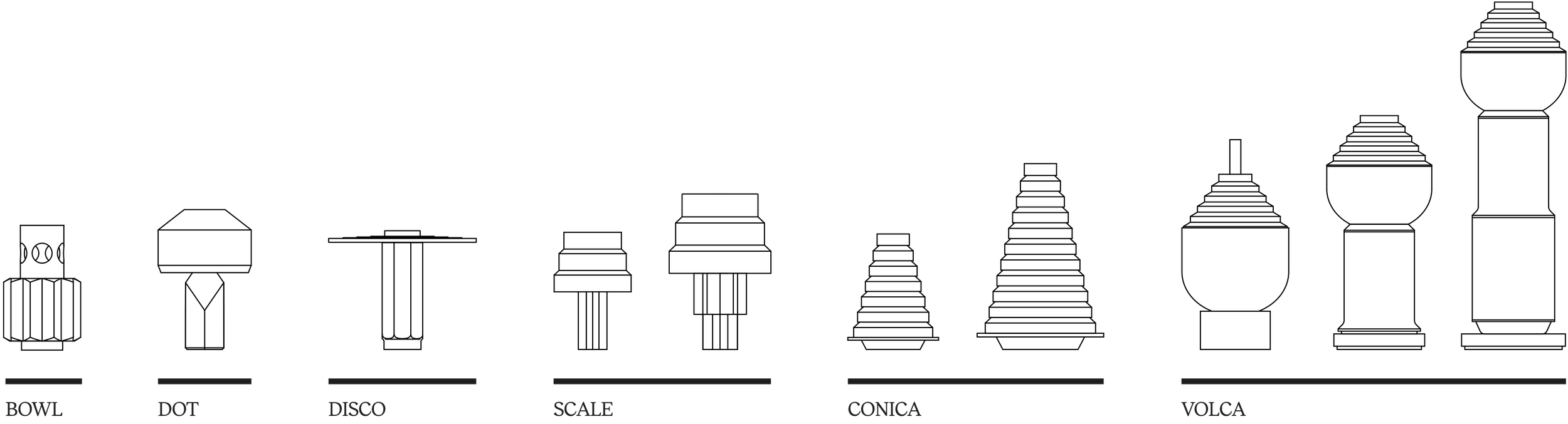 Les collections OBSCURÆ, luminaires de table et de sol