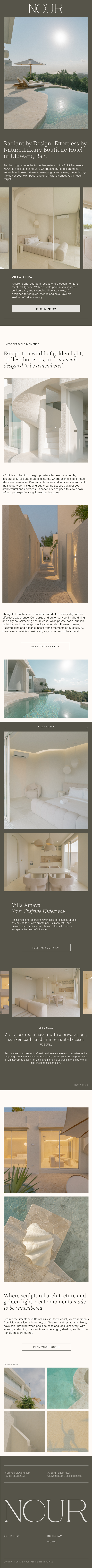 Nour Uluwatu – Home Page Landing