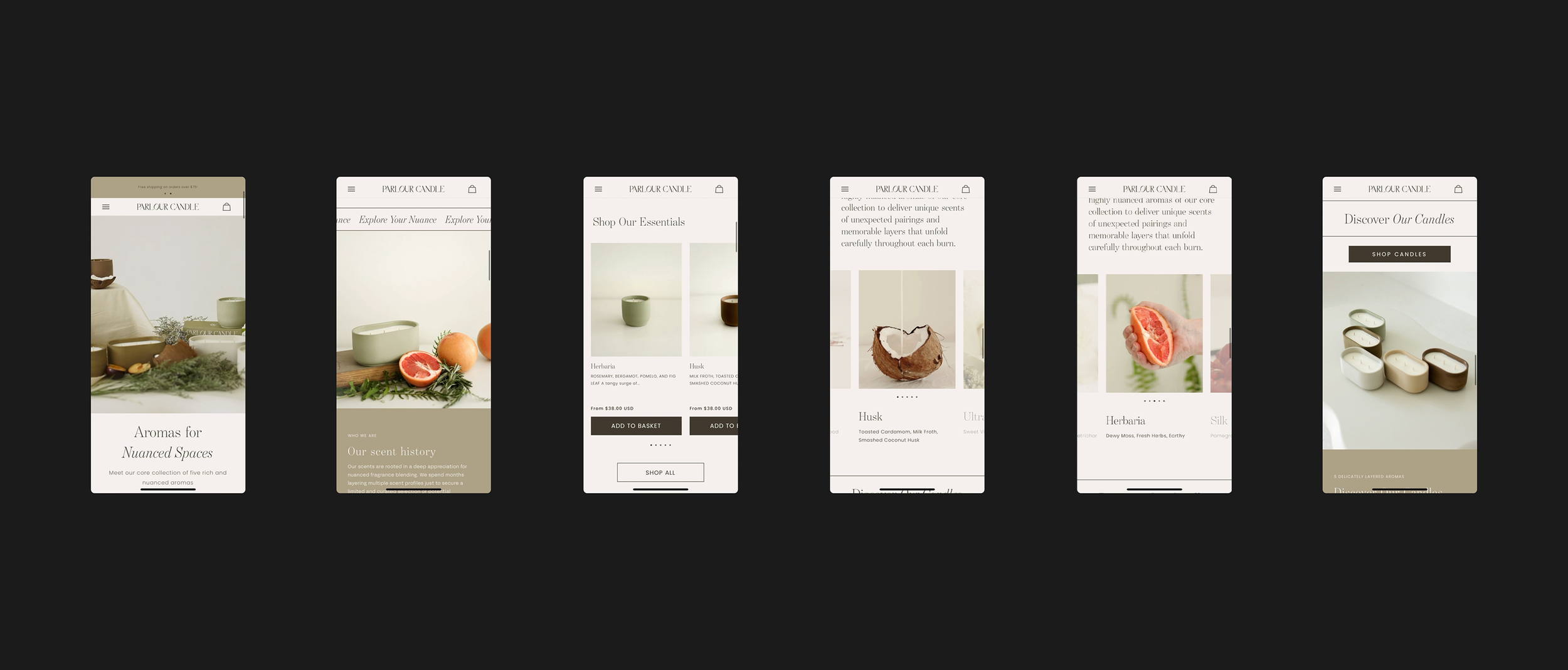 Parlour Candle - Branding & Packaging & Shopify Design + Development