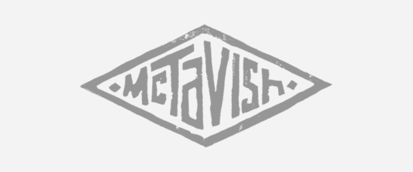 The image shows a diamond-shaped logo with the word 'METAVISH' inside it.