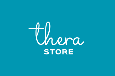 Thera Store logo with the word "thera" in handwritten style and "STORE" in uppercase block letters below.
