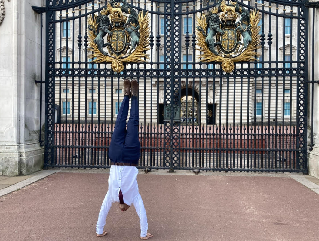 Handstands, arm candy, sweat... and the Home Secretary