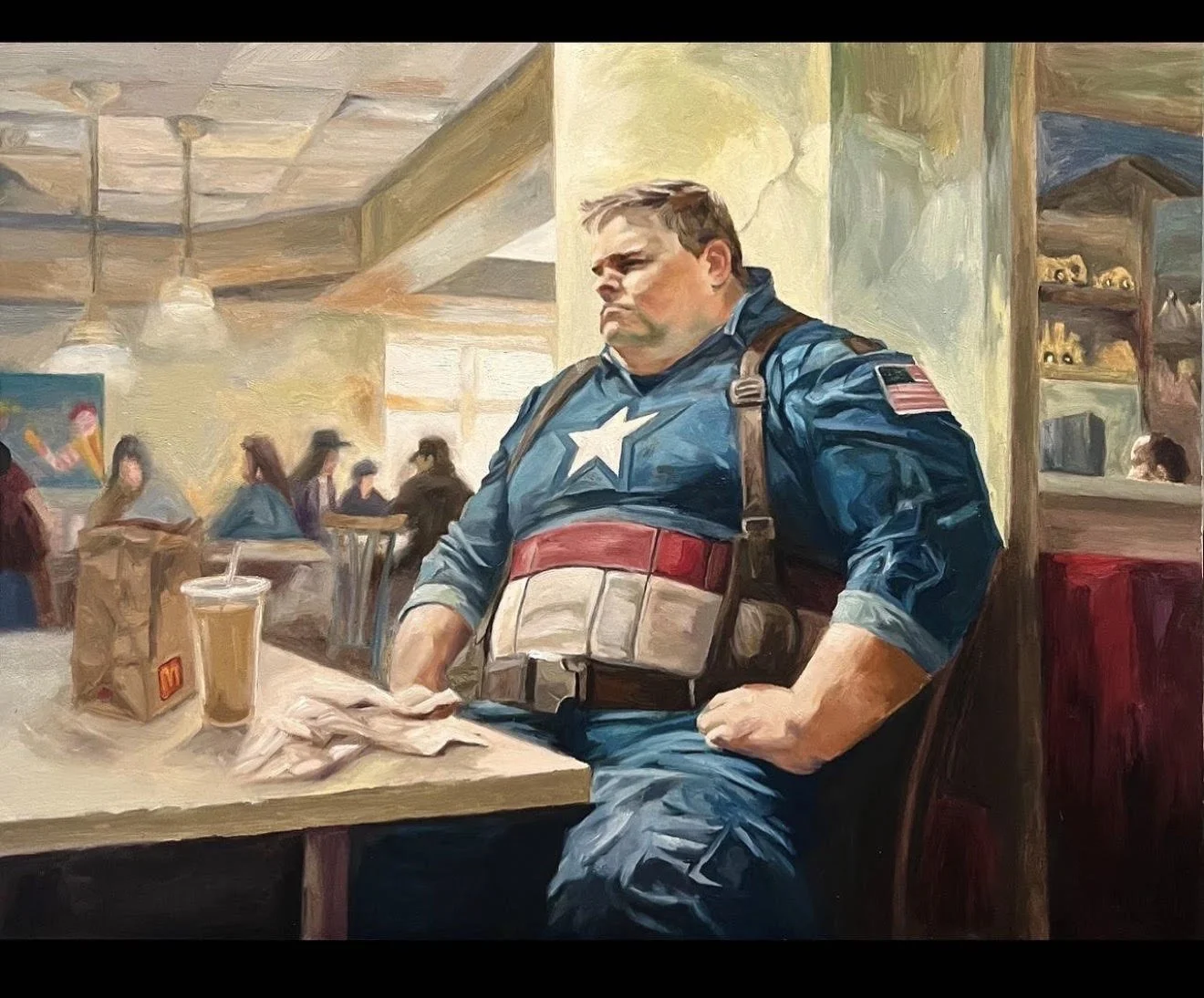 "The Captain" Original Oil painting 12"x14"