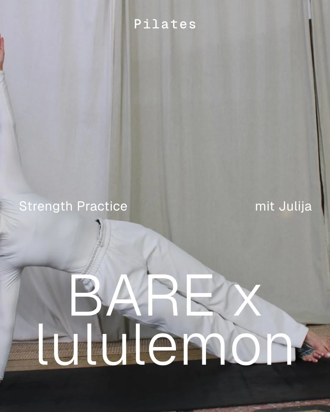 Anzeige | BARE &times; lululemon

Ein gemeinsames Format. Fokussiertes Training, das Kraft und Pilates verbindet &ndash; langsam, pr&auml;zise, wirkungsvoll.

Alle Teilnehmenden erhalten einen Gutschein &uuml;ber 20 % bei lululemon.
Unter allen Teiln