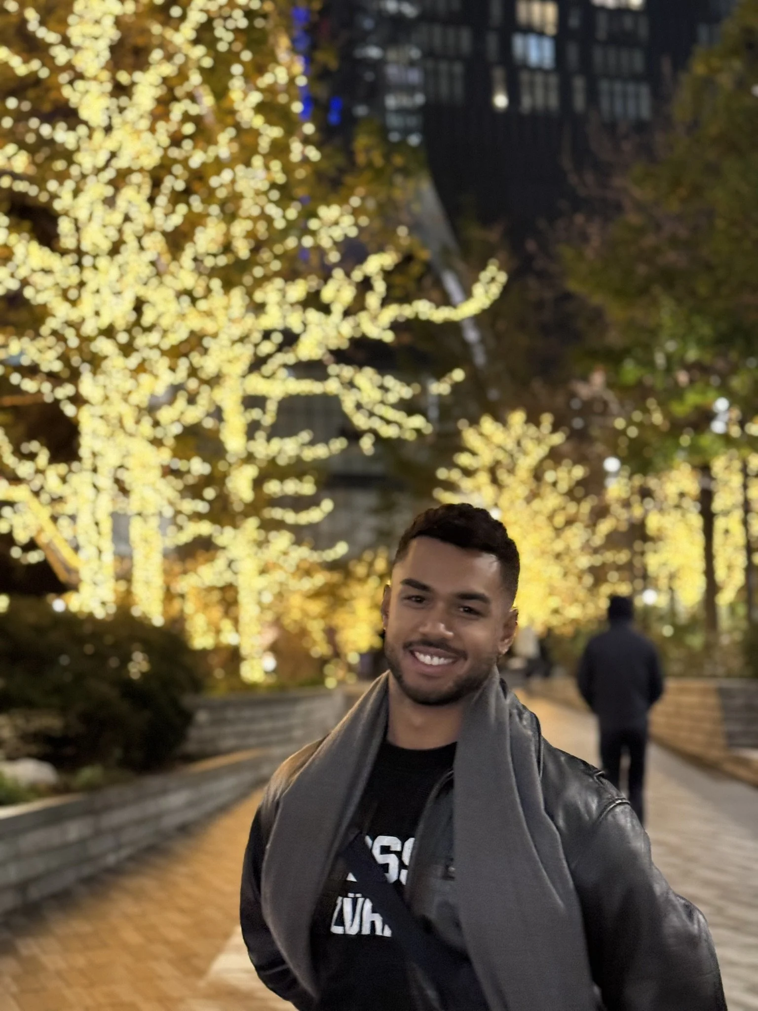 Mike dans les lumières de New York