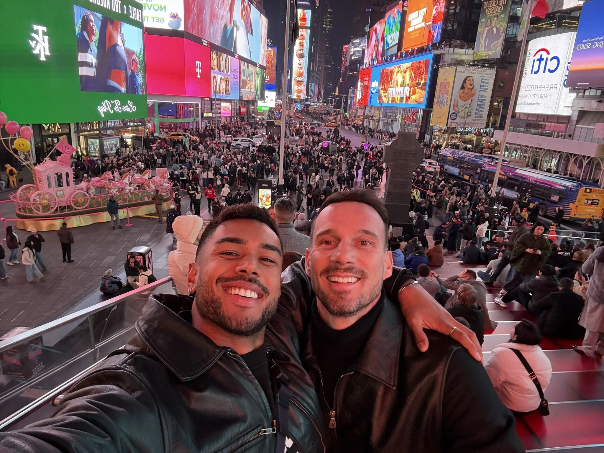 Mike et Jérôme à Times Square