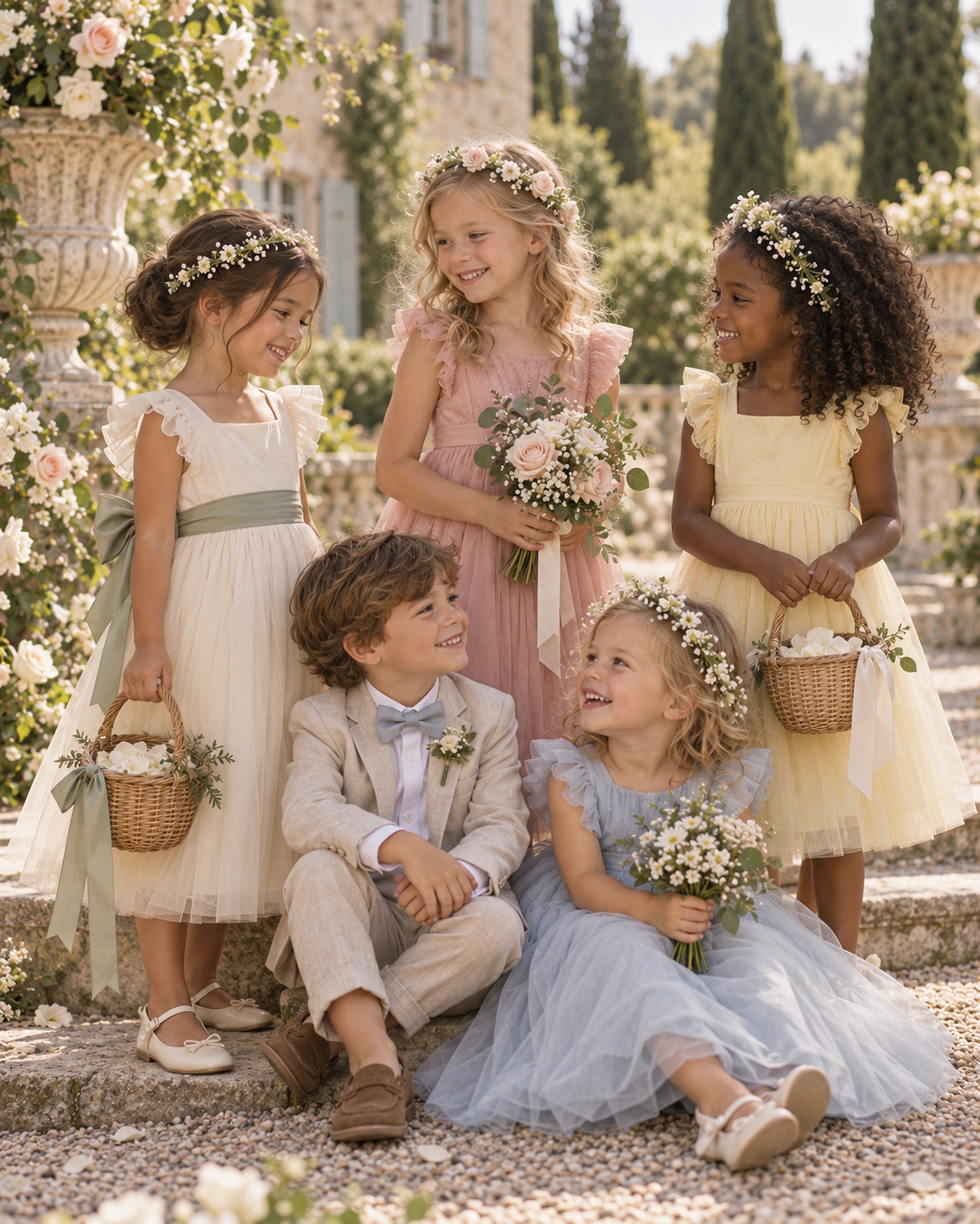 Tenues pour enfants aux couleurs pastel