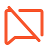 Icono de prohibido o sin sonido en color naranja