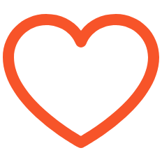 Corazón rojo sobre fondo blanco