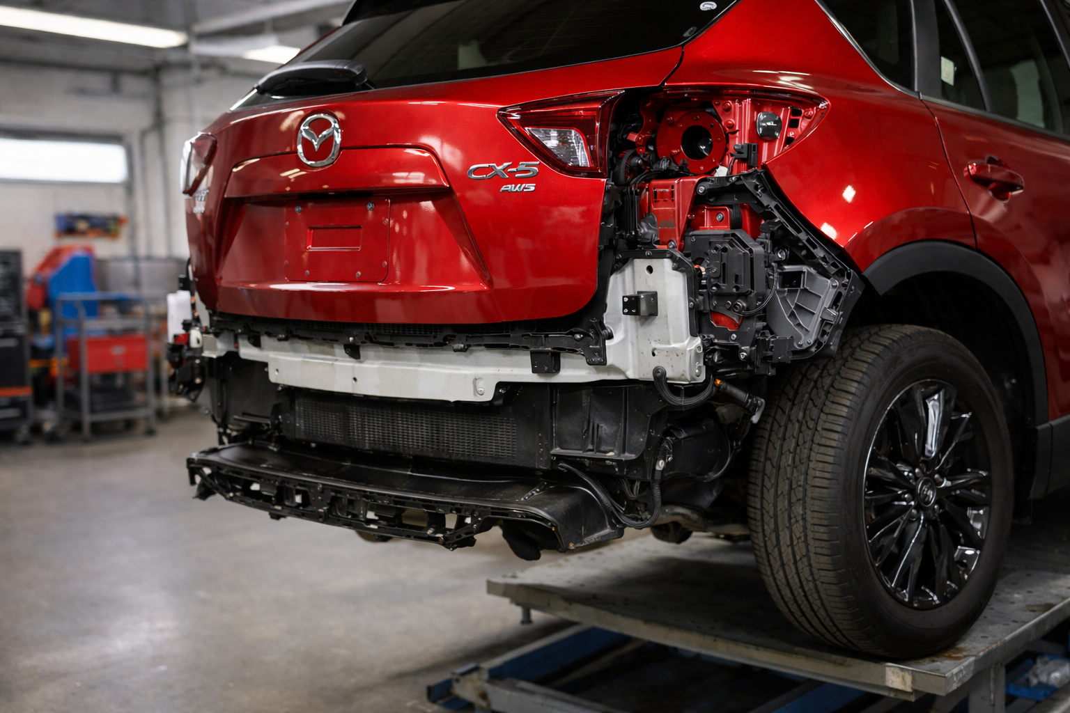 Mazda CX5 Rear Bumper Removed