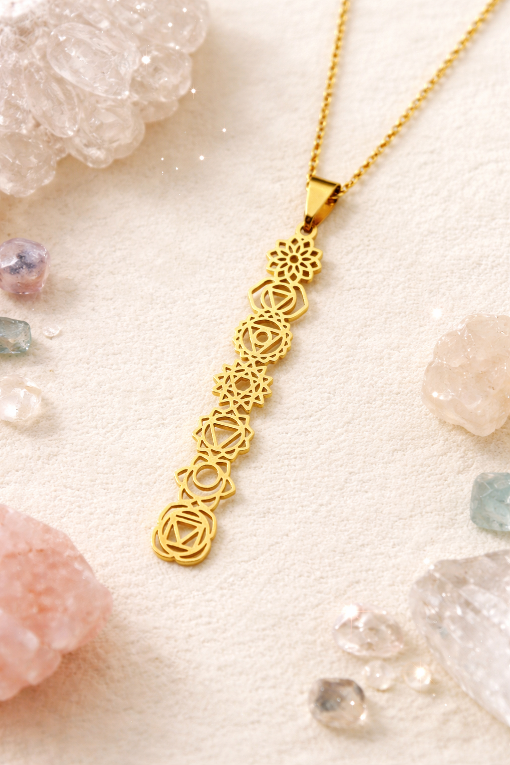 Collier 7 Chakras – Acier Inoxydable