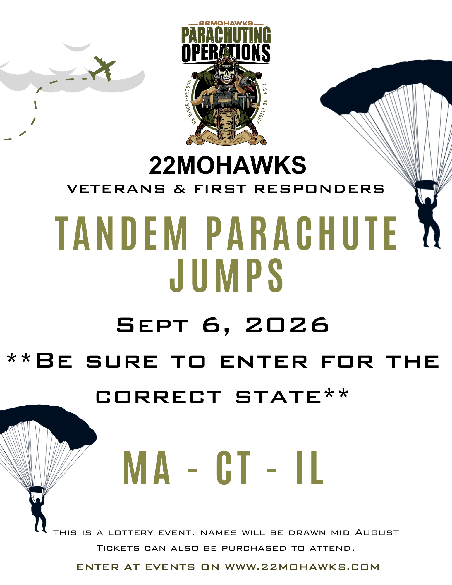 22Mohawks TANDEM JUMPS IN MA-CT-IL