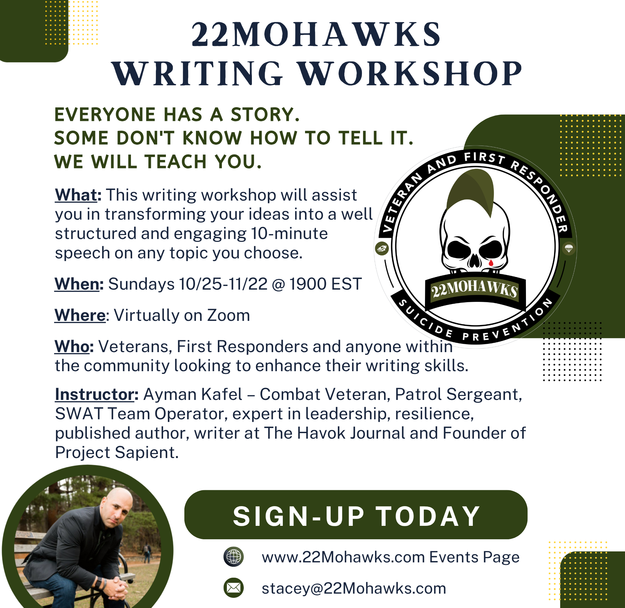 Writing Work shop (Open to all) 