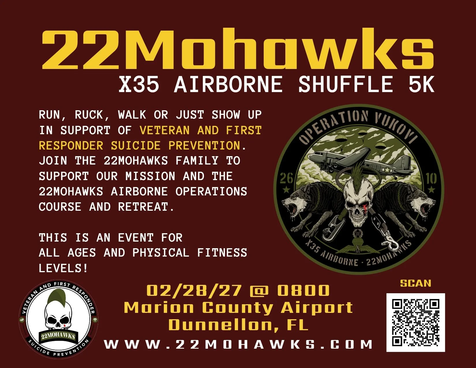 22Mohawks 5K Airborne shuffle