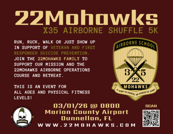 22Mohawks Airborne Shuffle 5K at X35