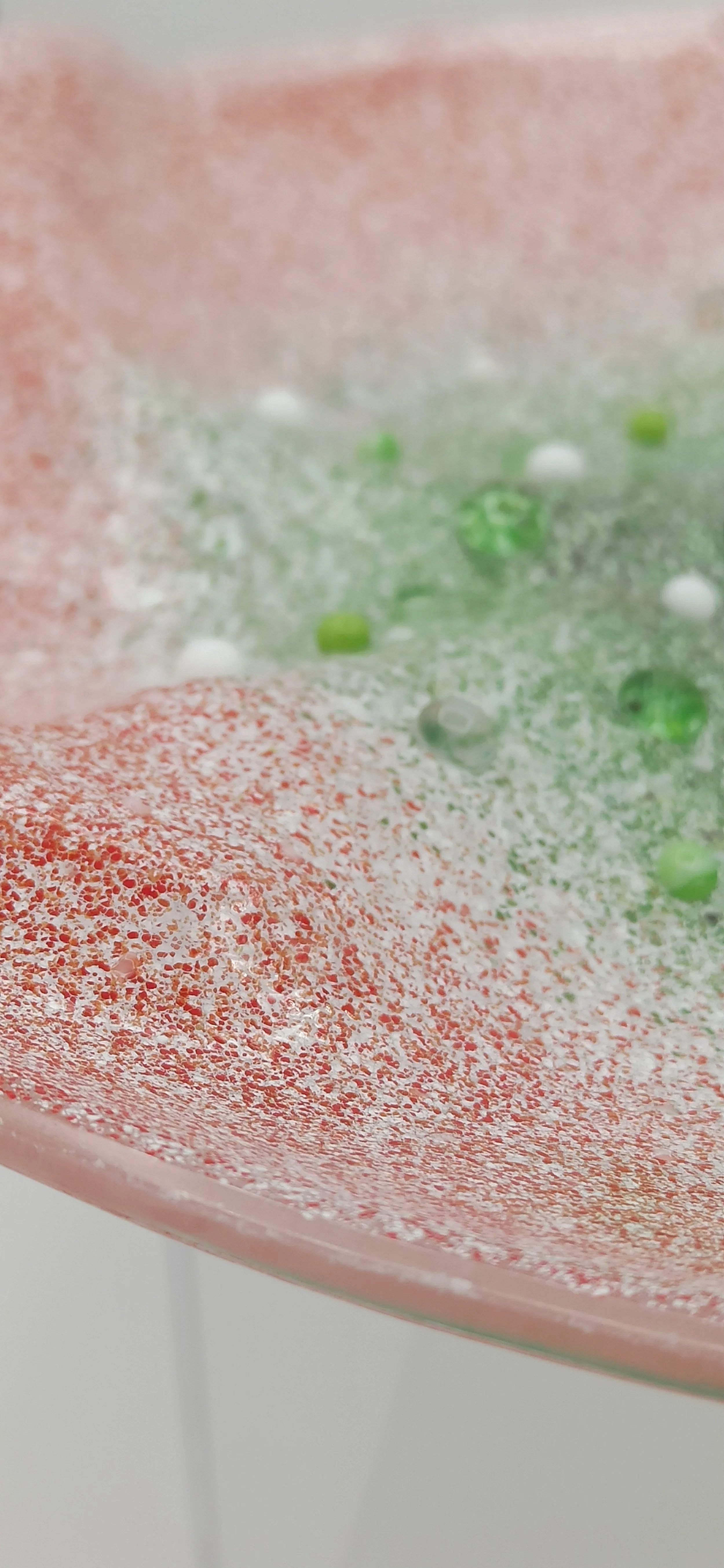 close-up van glaskunst schaal glasfusen.