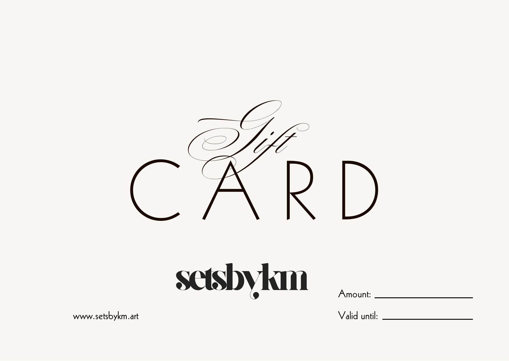 SETSBYKM gift card
