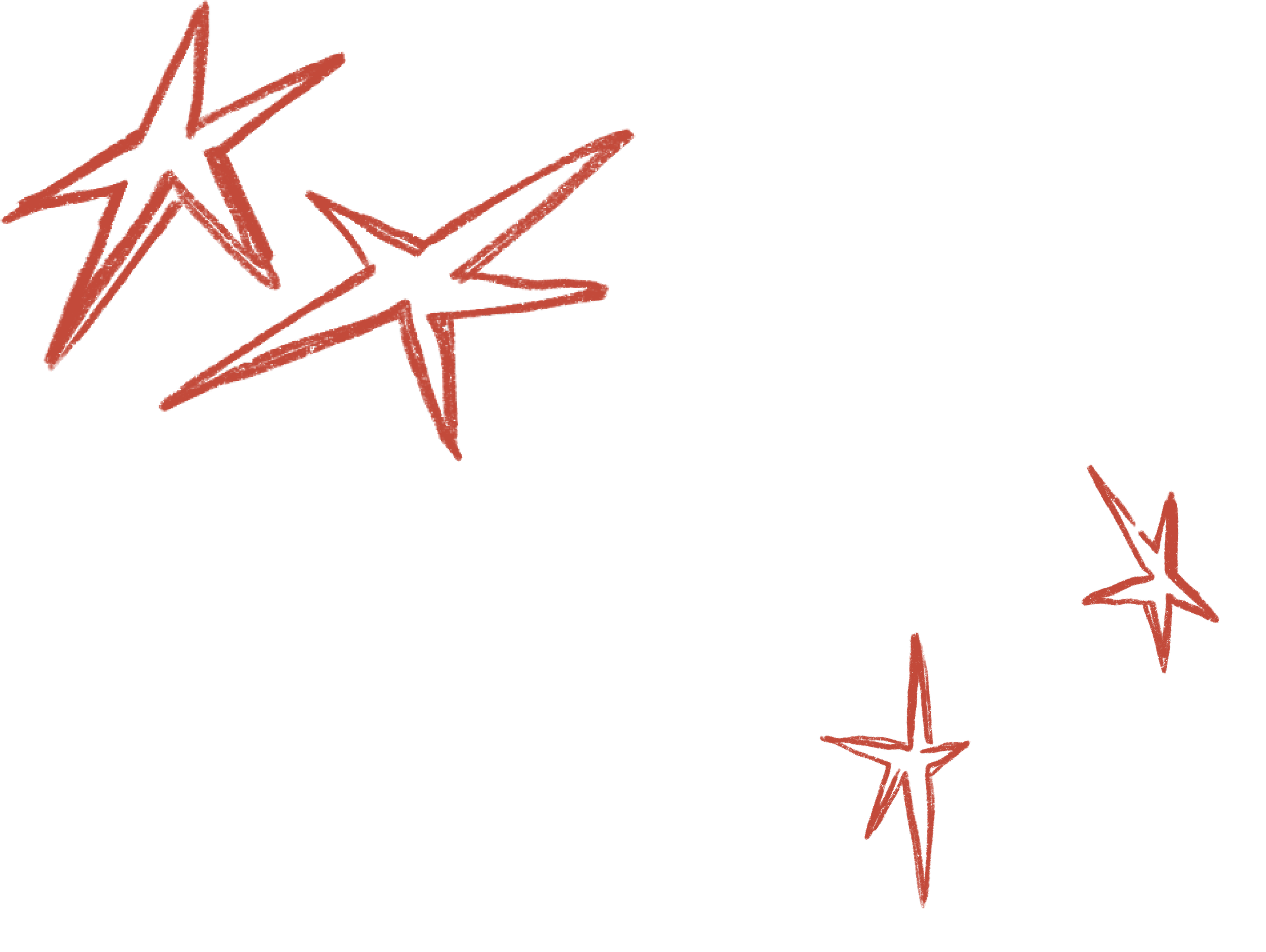A digital graphic featuring red, stylized, three-dimensional stars with black outlines, arranged around a dark blue rectangle, and set against a dark background.