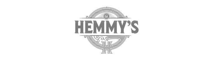 Hemmy's logo with text 'Est. 97' and decorative elements